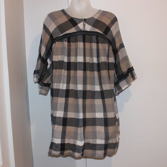 Maeve / Anthropologie Plaid Oversized Tunic Size Small - Picture 9 of 14